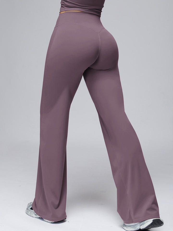 High-Waist Draped Wide-Leg Pants