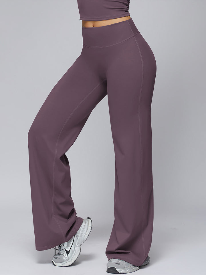 High-Waist Draped Wide-Leg Pants