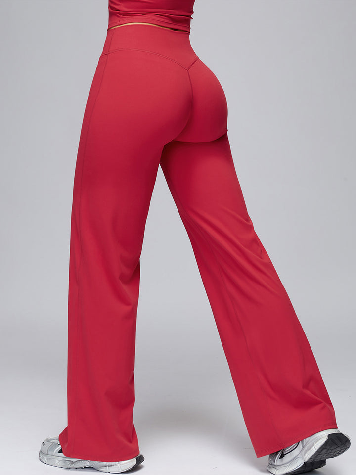 High-Waist Draped Wide-Leg Pants