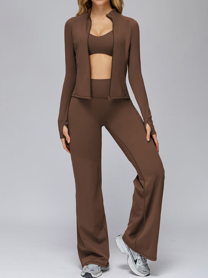 High-Waist Draped Wide-Leg Pants