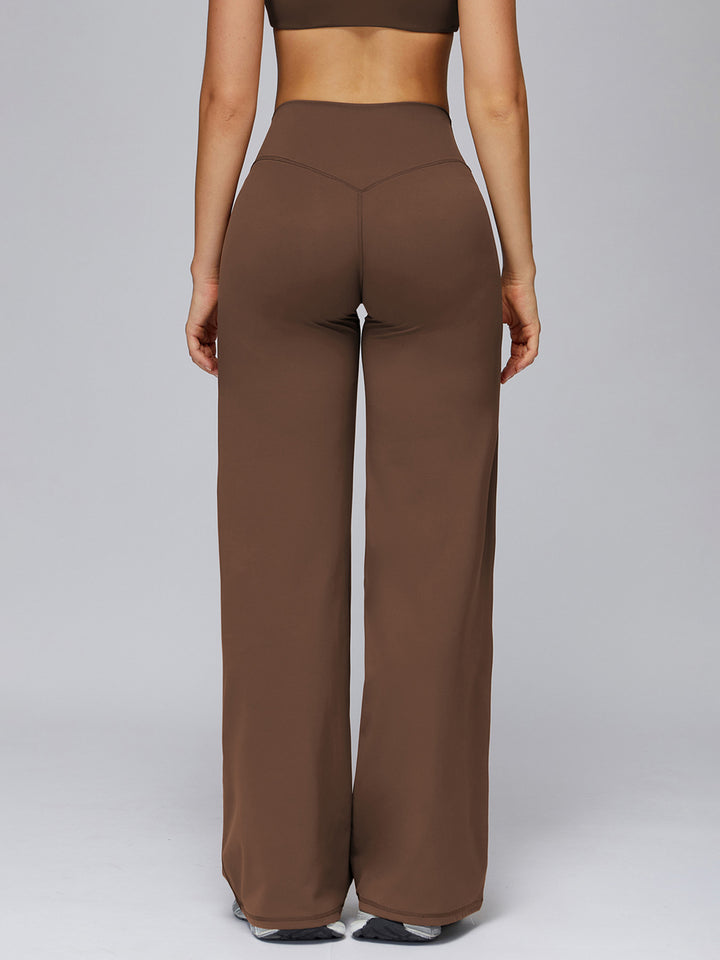 High-Waist Draped Wide-Leg Pants