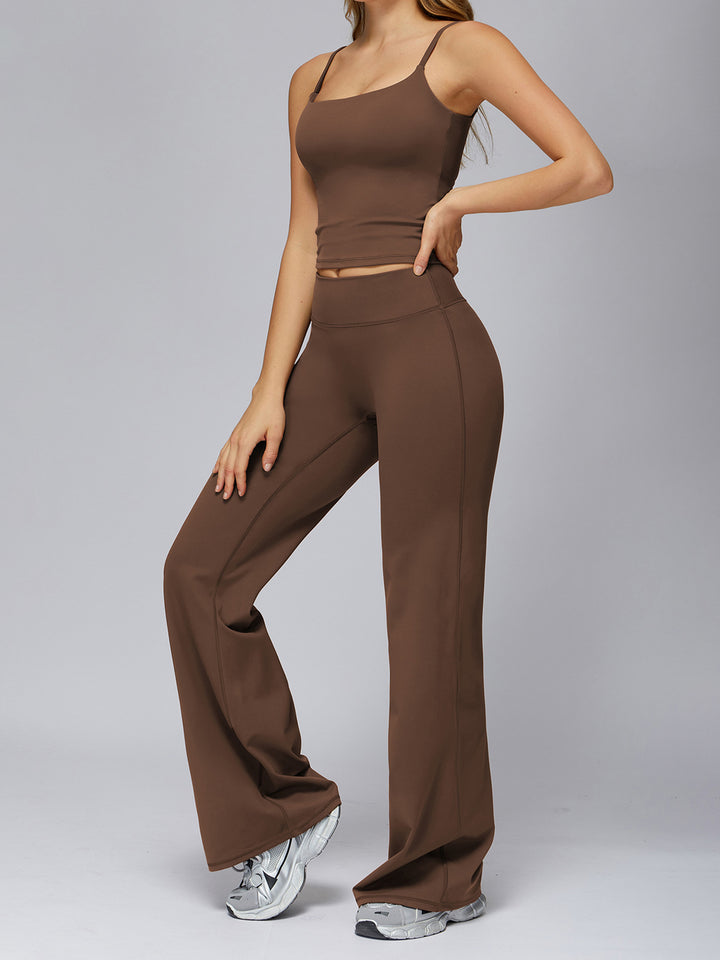 High-Waist Draped Wide-Leg Pants