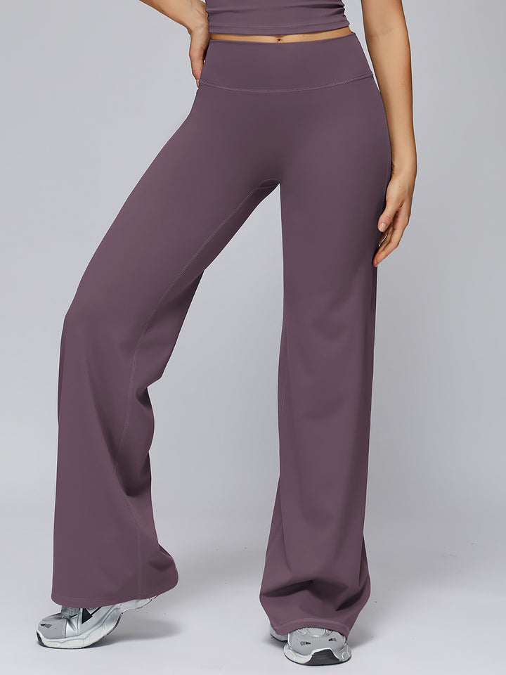 High-Waist Draped Wide-Leg Pants