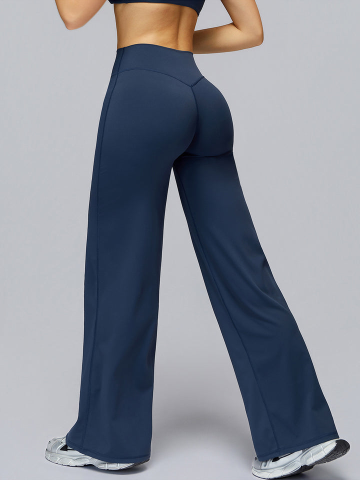 High-Waist Draped Wide-Leg Pants