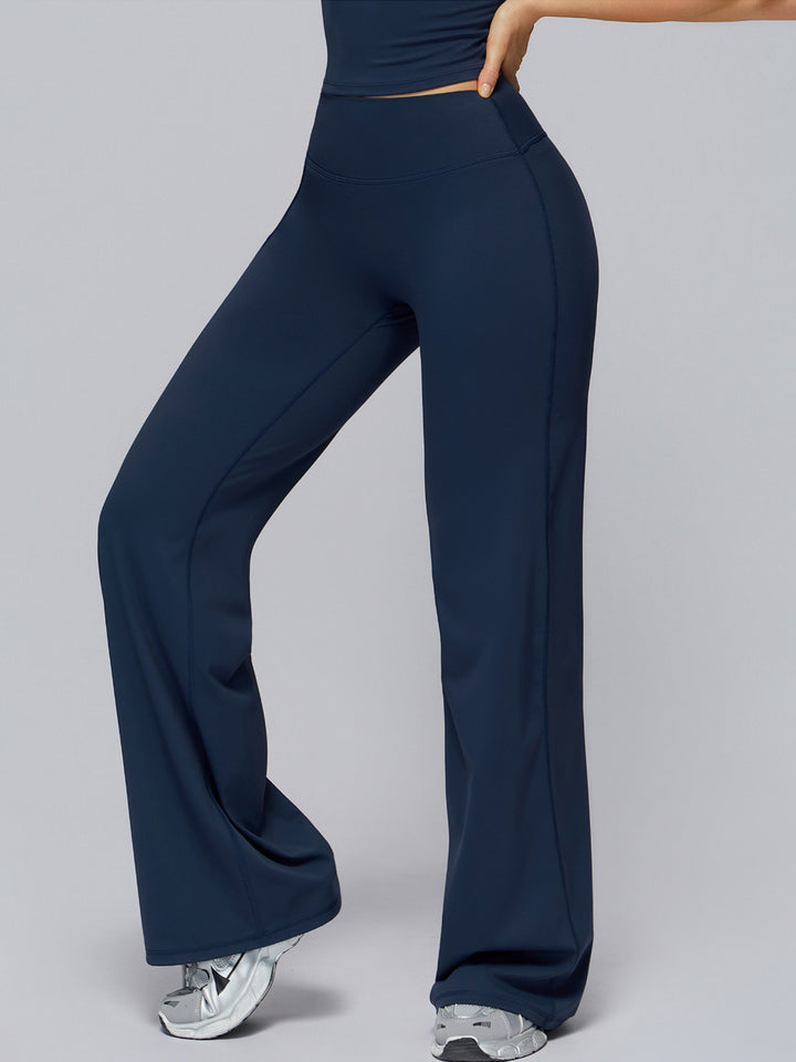 High-Waist Draped Wide-Leg Pants
