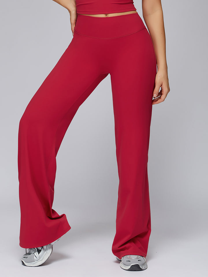 High-Waist Draped Wide-Leg Pants