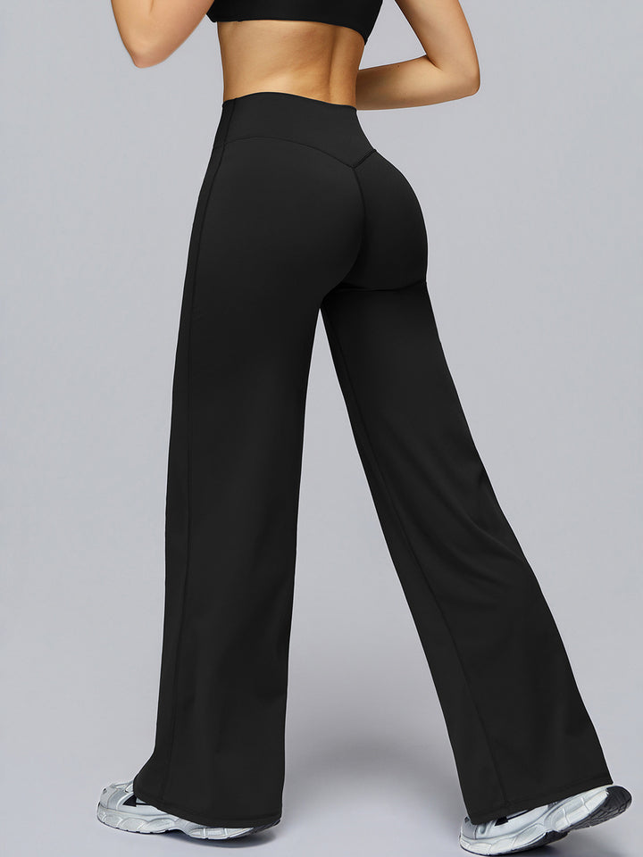 High-Waist Draped Wide-Leg Pants