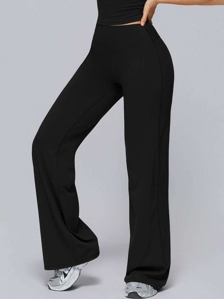 High-Waist Draped Wide-Leg Pants