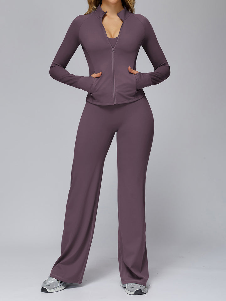 High-Waist Draped Wide-Leg Pants