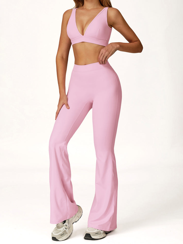 High-Waist Flared Sports Pants
