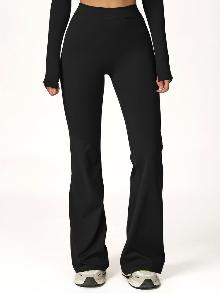 High-Waist Flared Sports Pants
