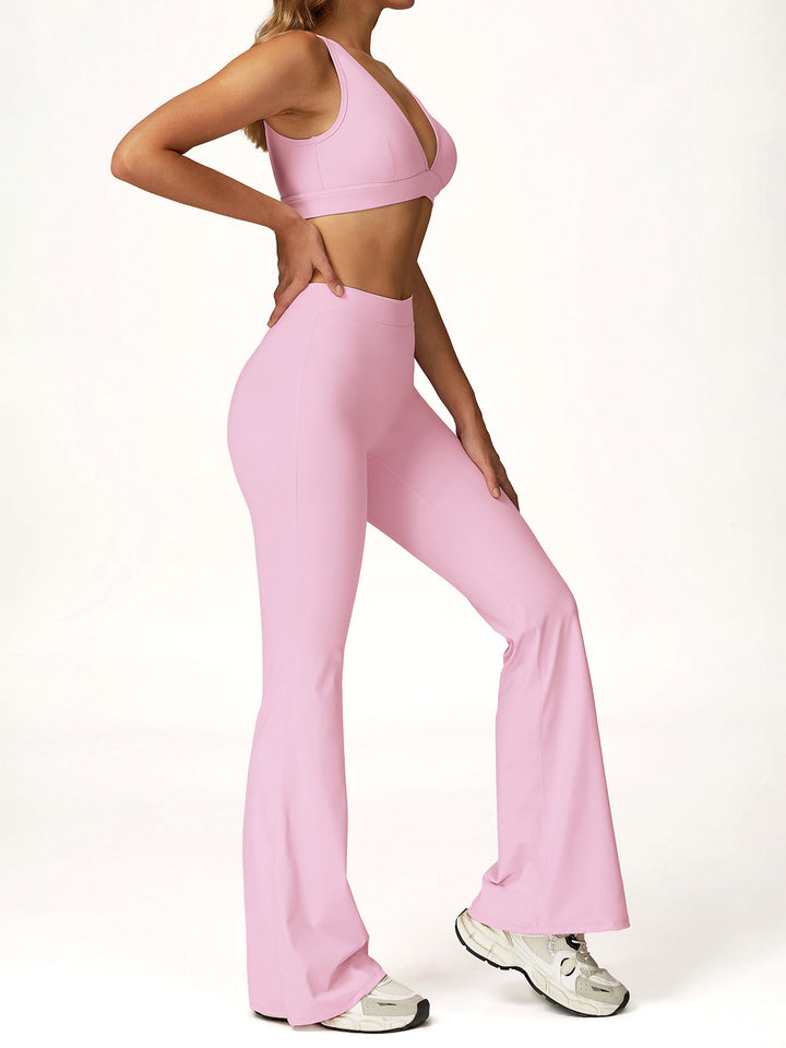 High-Waist Flared Sports Pants