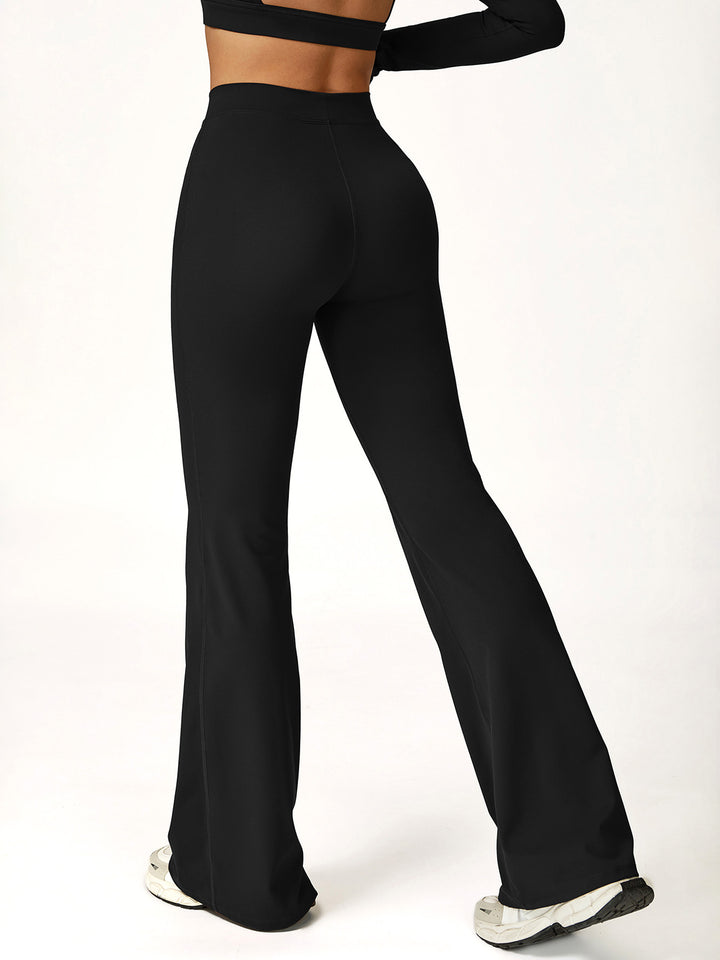 High-Waist Flared Sports Pants