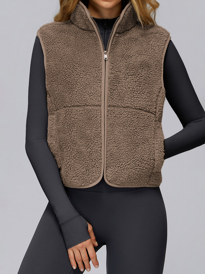 High Collar Polar Fleece Sports Coat