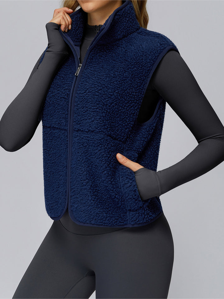 High Collar Polar Fleece Sports Coat