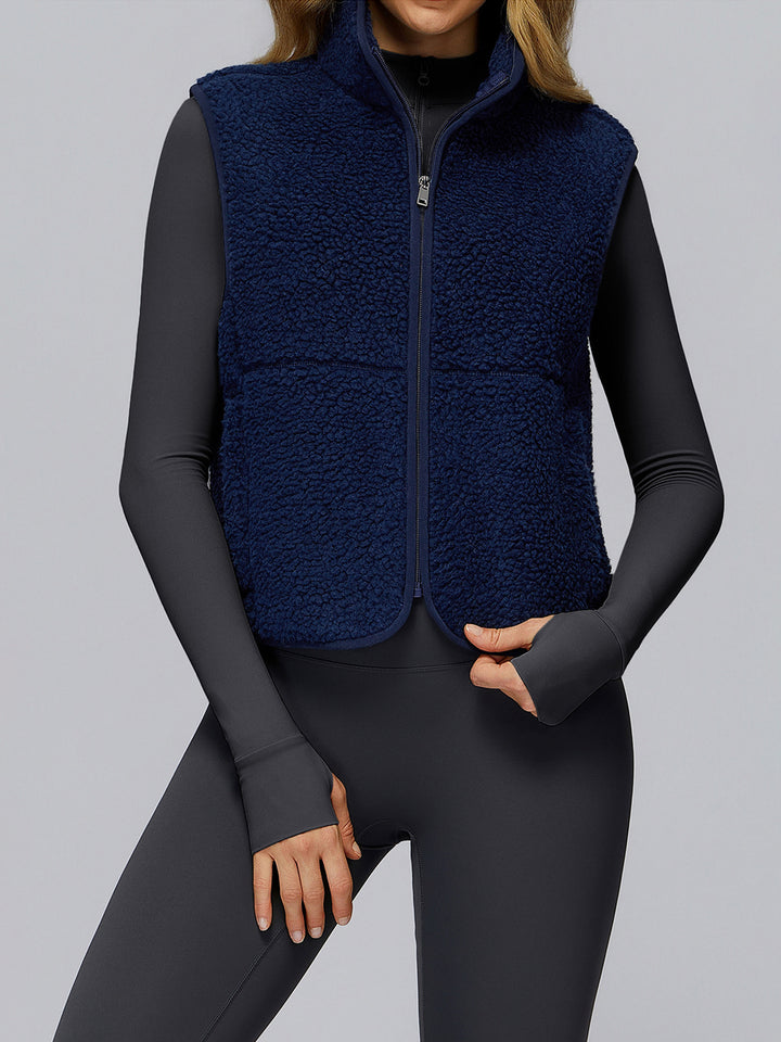 High Collar Polar Fleece Sports Coat
