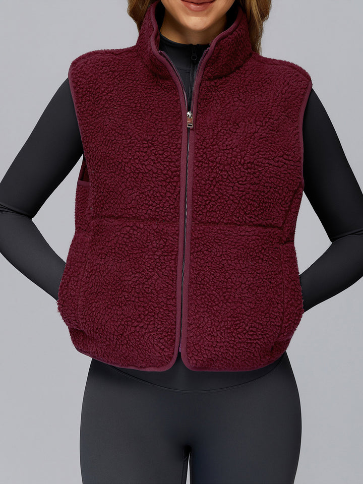High Collar Polar Fleece Sports Coat