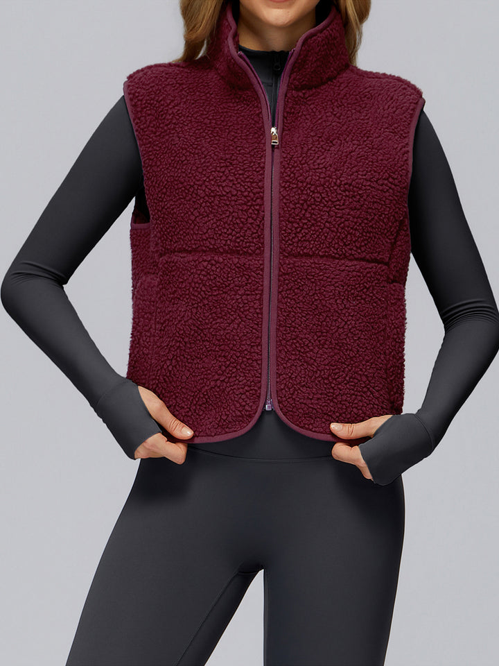 High Collar Polar Fleece Sports Coat