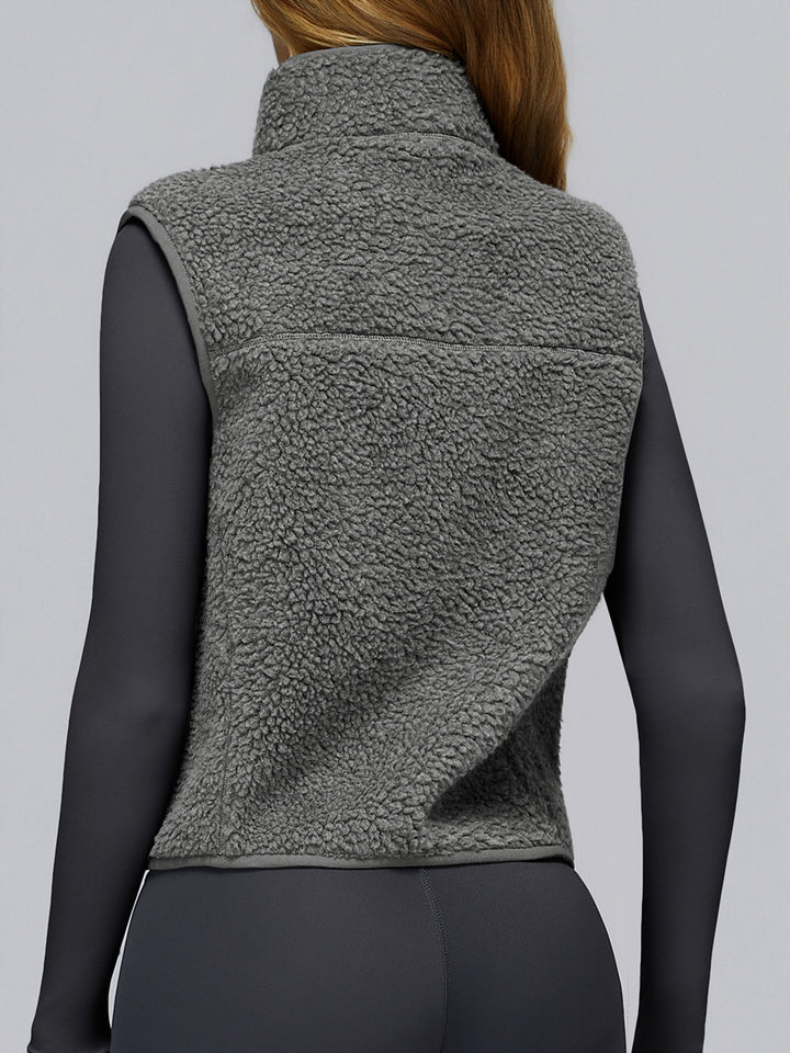 High Collar Polar Fleece Sports Coat