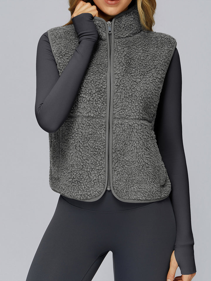 High Collar Polar Fleece Sports Coat