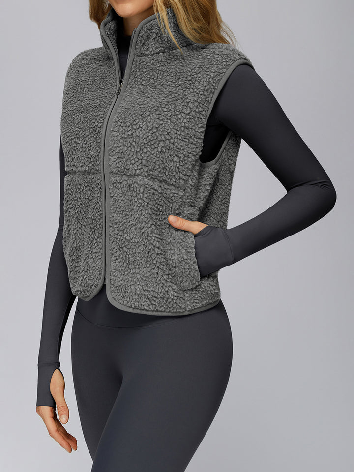 High Collar Polar Fleece Sports Coat