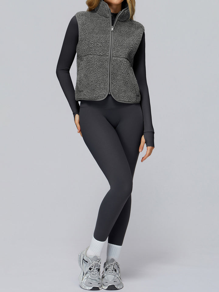 High Collar Polar Fleece Sports Coat