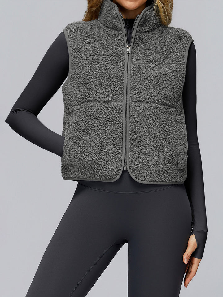 High Collar Polar Fleece Sports Coat