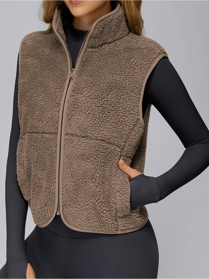 High Collar Polar Fleece Sports Coat
