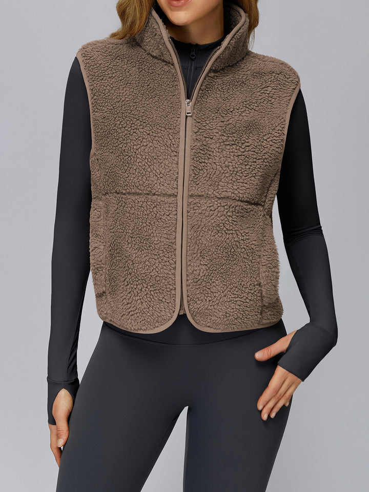 High Collar Polar Fleece Sports Coat
