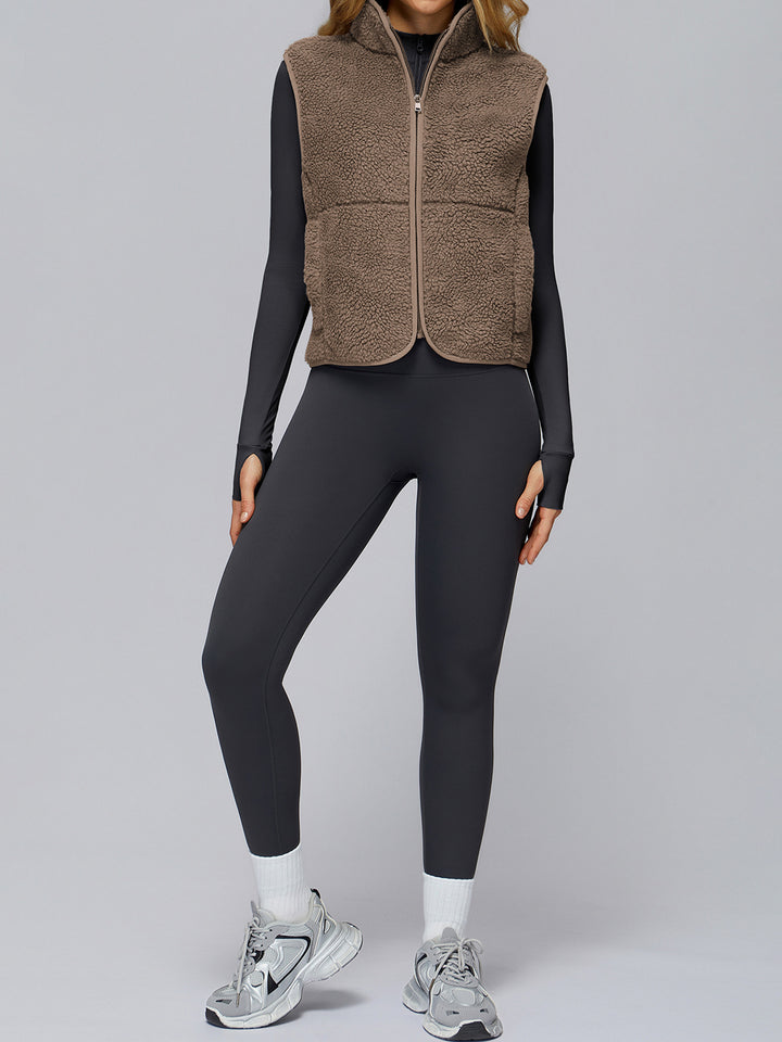 High Collar Polar Fleece Sports Coat