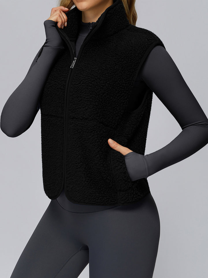 High Collar Polar Fleece Sports Coat