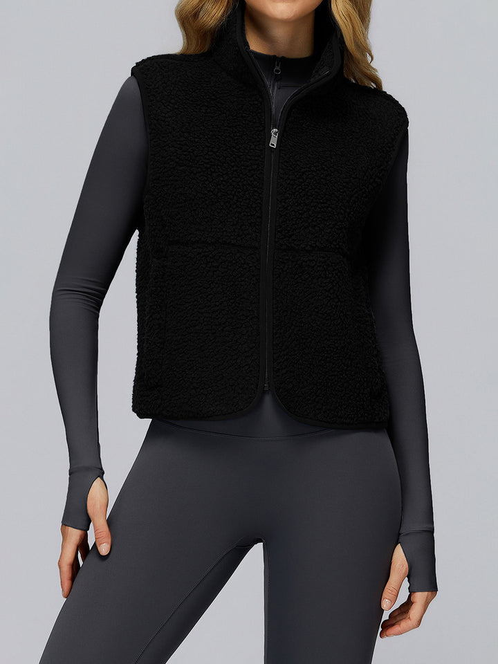 High Collar Polar Fleece Sports Coat