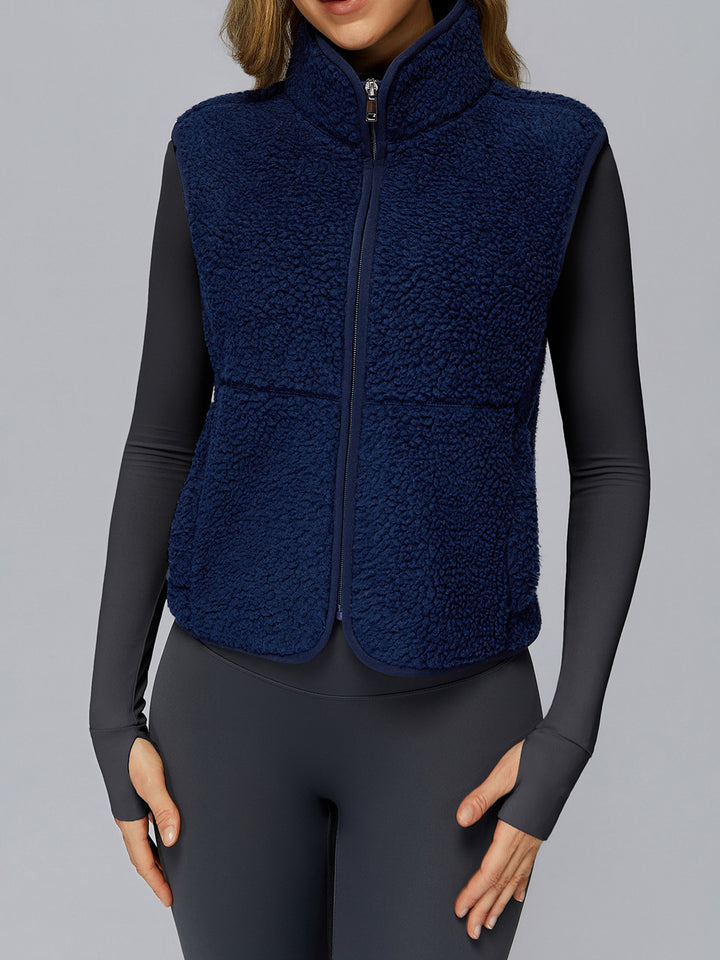 High Collar Polar Fleece Sports Coat
