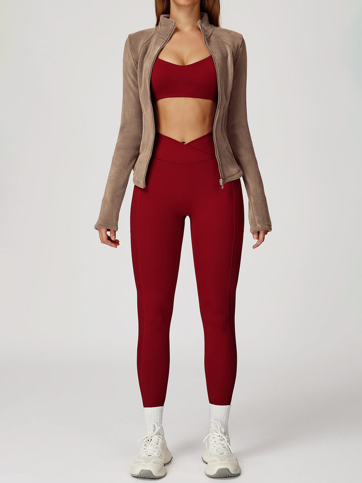 High Collar Velvet Sports Coat