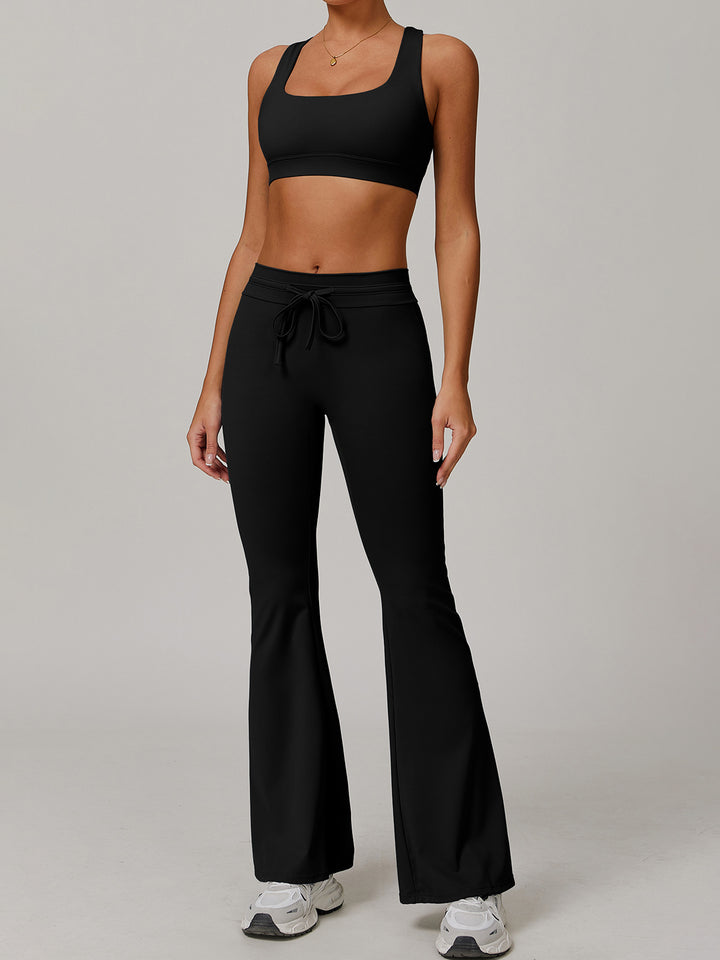 High Waist Flared Active Pants