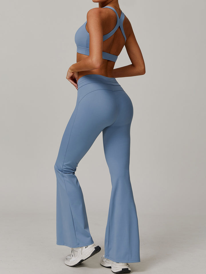 High Waist Flared Active Pants