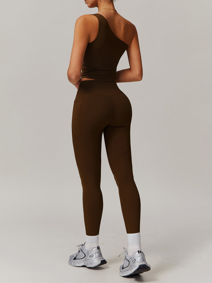 High Waist Pocket Workout Sports Bottoms