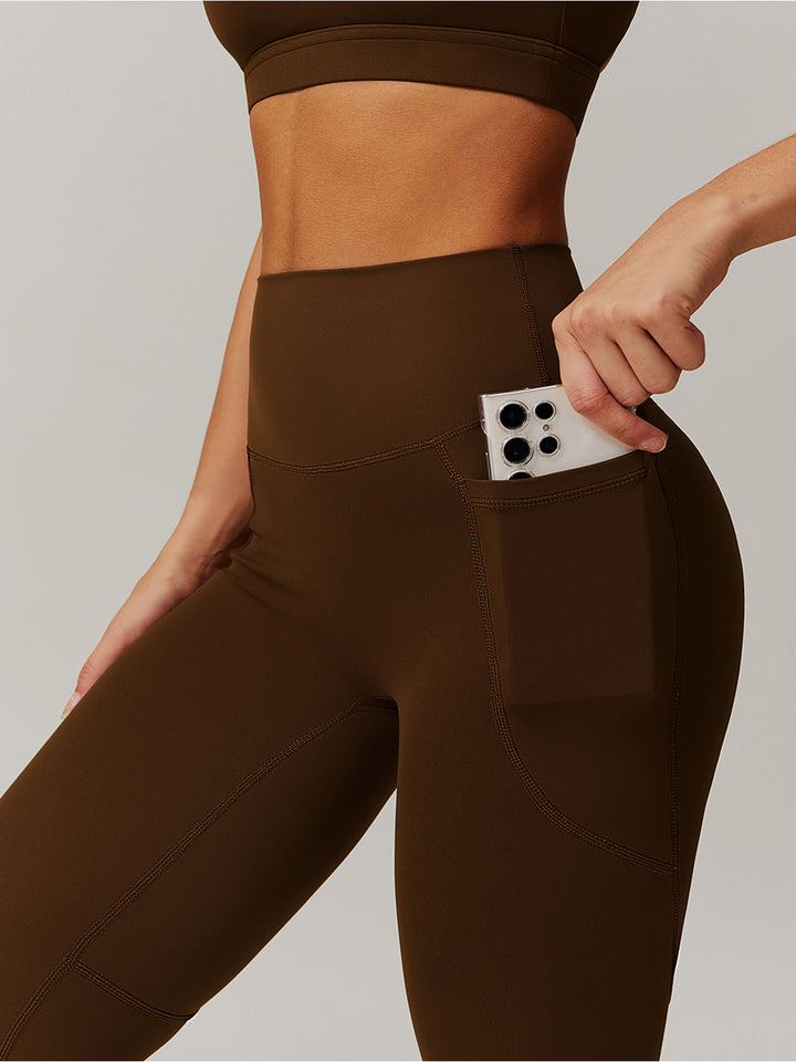 High Waist Pocket Workout Sports Bottoms