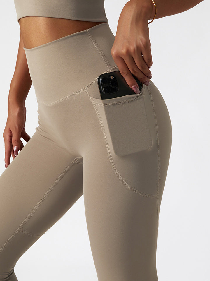 High Waist Pocket Workout Sports Bottoms