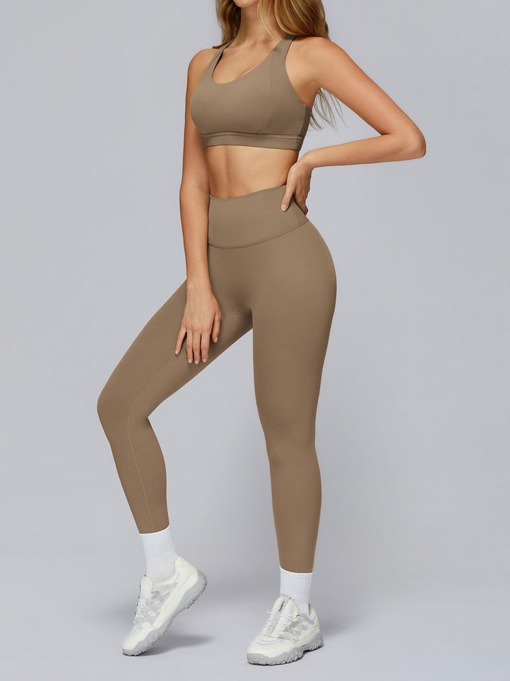High Waist Sports Pants with Hidden Pocket