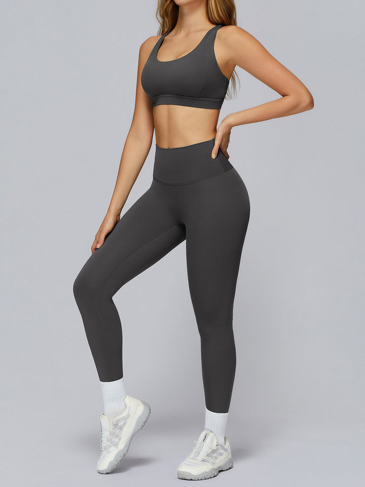 High Waist Sports Pants with Hidden Pocket