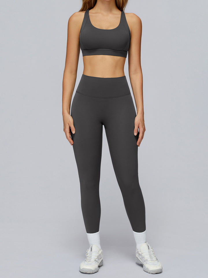 High Waist Sports Pants with Hidden Pocket