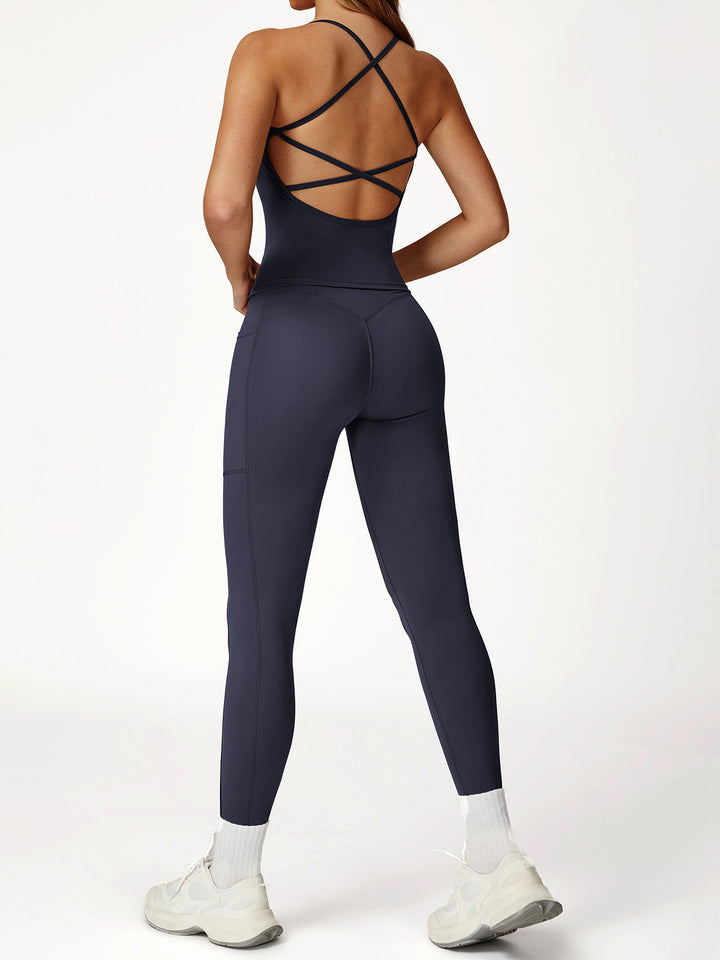 Flared High-Waist Sports Pants
