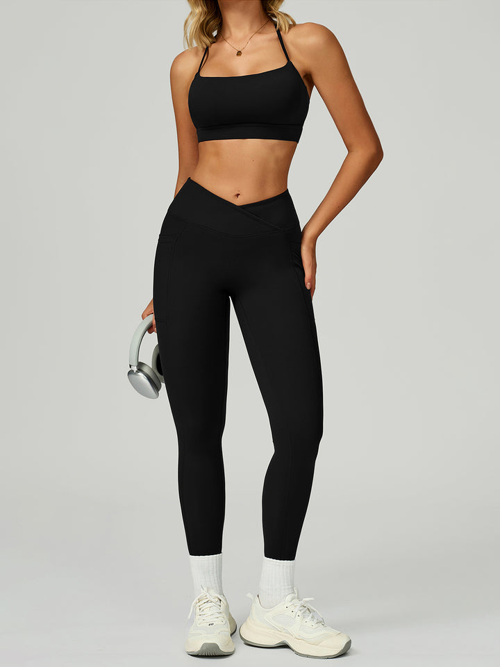 Flared High-Waist Sports Pants
