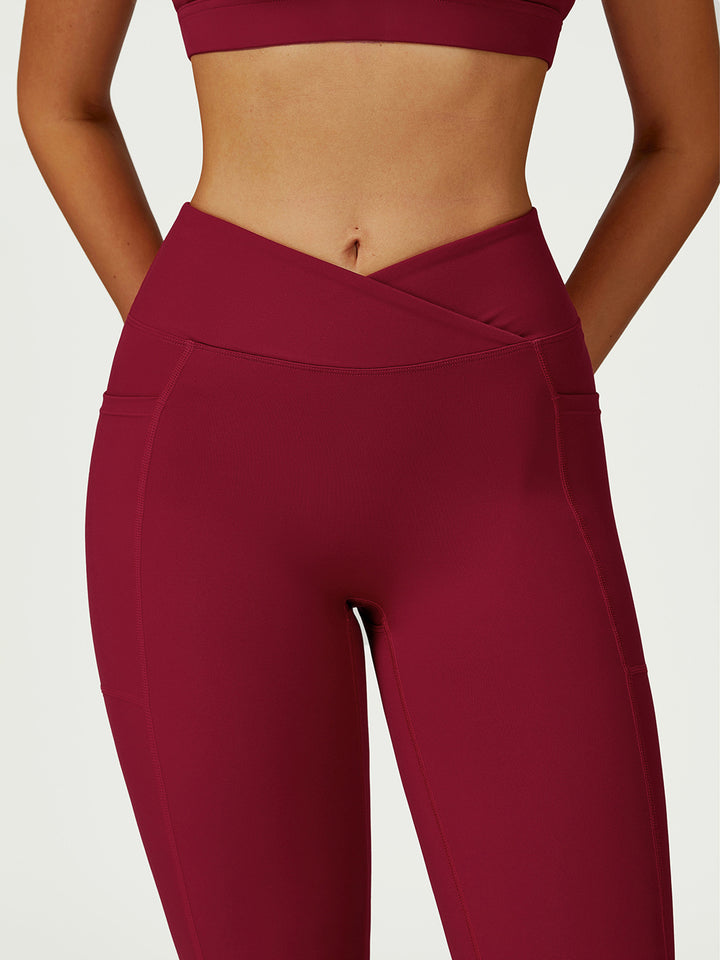 Flared High-Waist Sports Pants