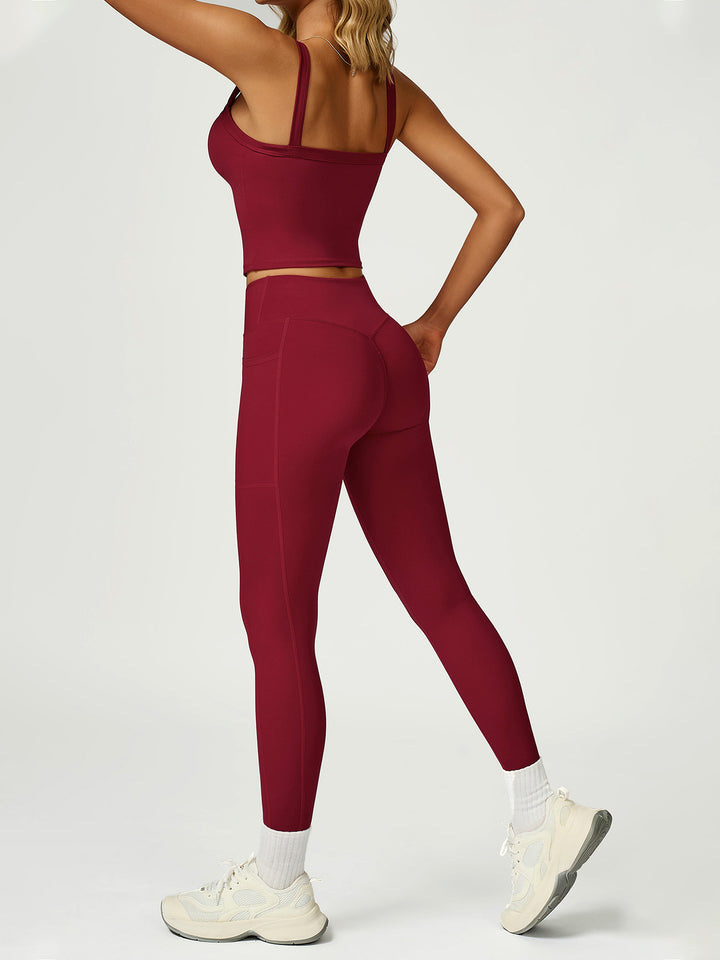 Flared High-Waist Sports Pants