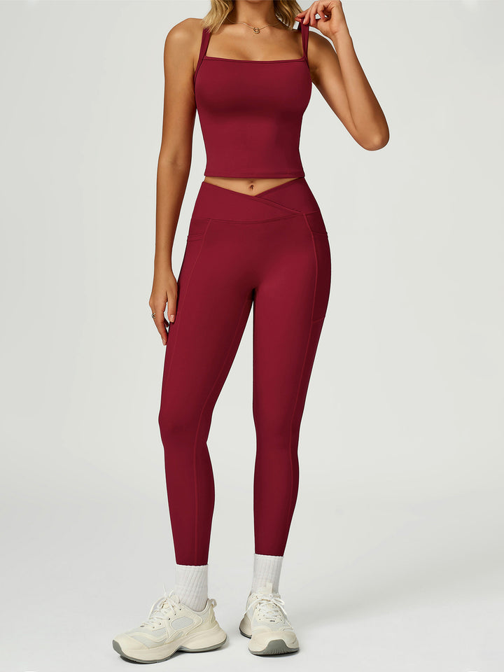 Flared High-Waist Sports Pants