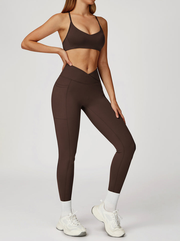 Flared High-Waist Sports Pants