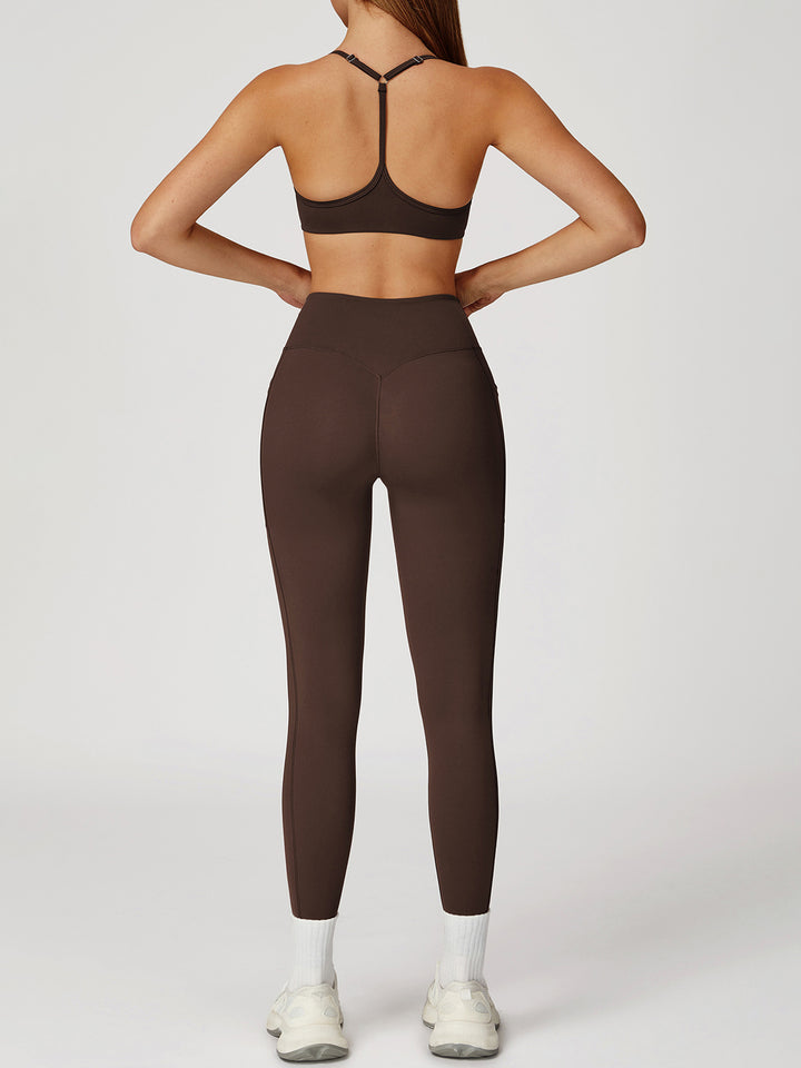 Flared High-Waist Sports Pants