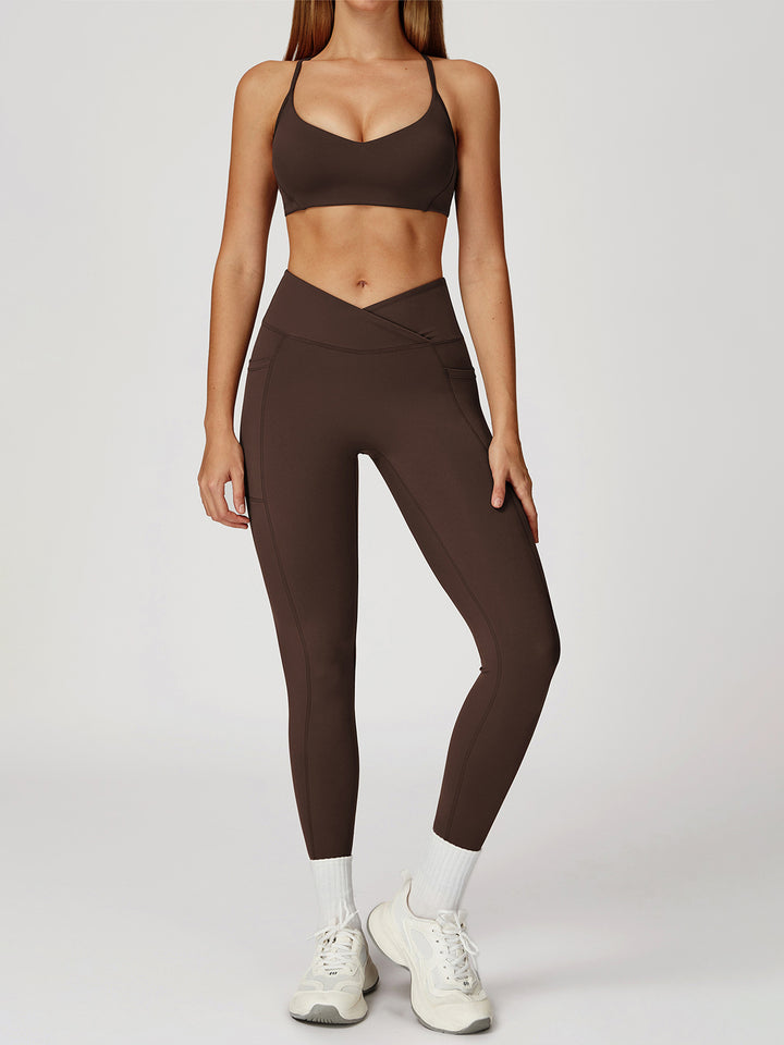 Flared High-Waist Sports Pants
